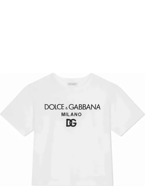 Dolce & Gabbana White T-shirt With Embroidered Logo