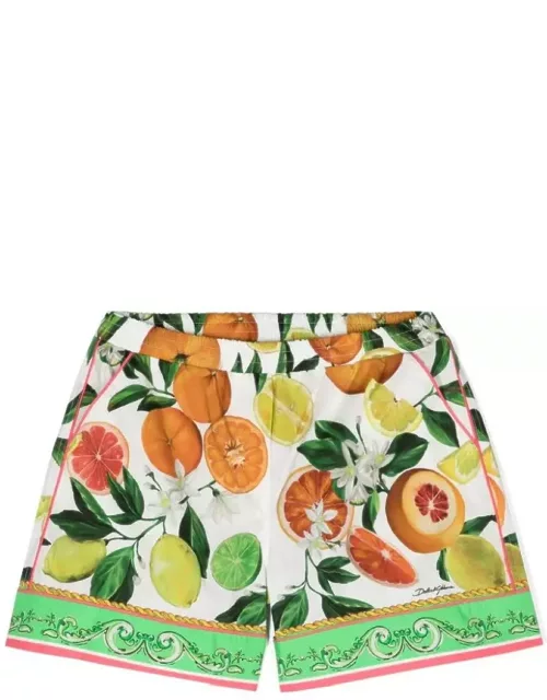 Dolce & Gabbana Shorts With Orange And Lemon Print