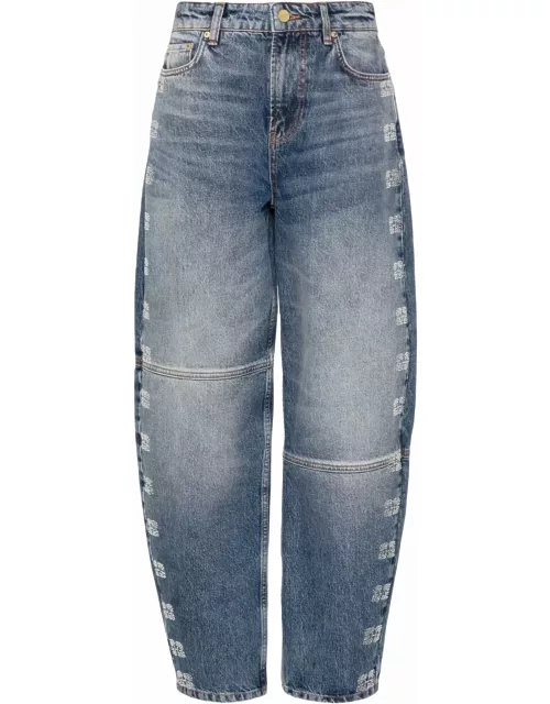 Ganni Jeans In Blue Cotton