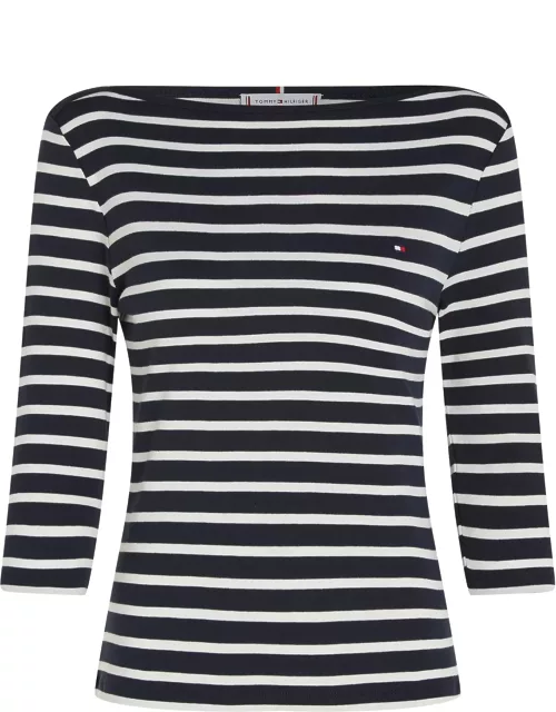 Tommy Hilfiger Striped Sweater With 3/4 Sleeve