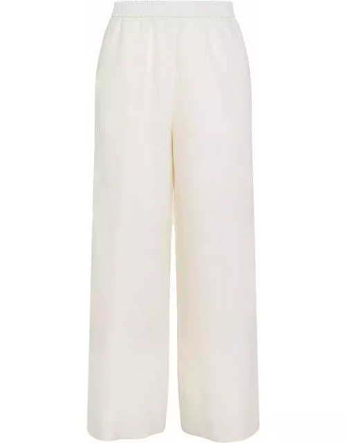 Seventy Wide White High-waisted Trouser
