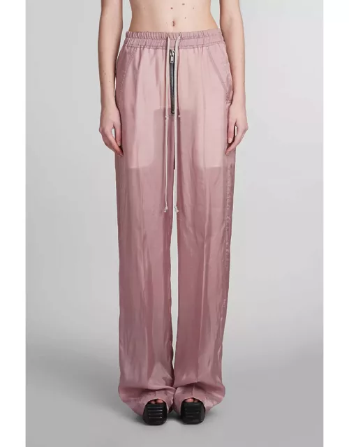 Rick Owens Drawstring Geth Bela Pants In Rose-pink Polyamide Polyester