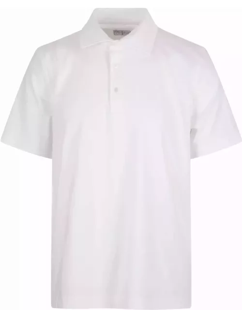 Fedeli White Tecno Jersey Polo Shirt