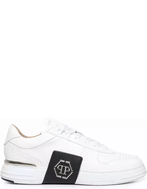 Philipp Plein Leather Sneakers With Pp Logo