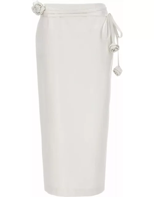 Magda Butrym Floral Detail Midi Skirt