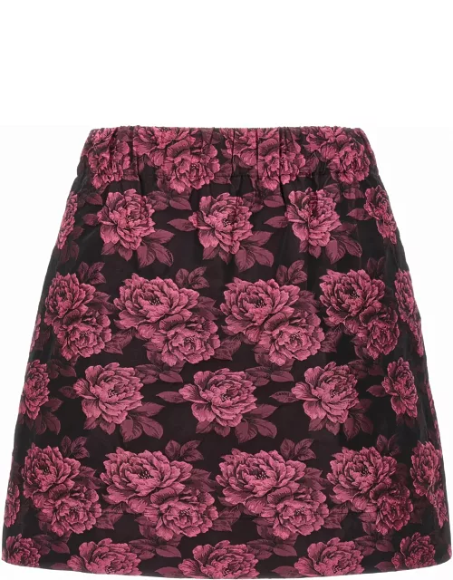 Ganni Floral Jacquard Skirt