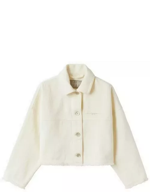 Milk-white denim jacket