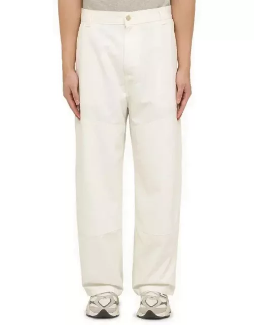 Wide Panel Pant Wax coloured cotton