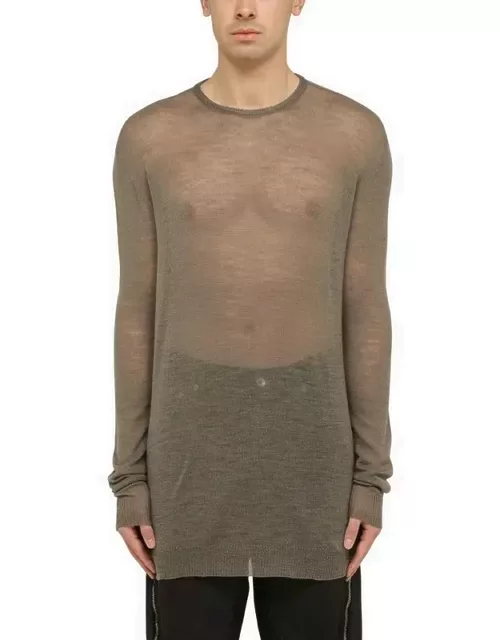 Dust grey semi-transparent wool sweater