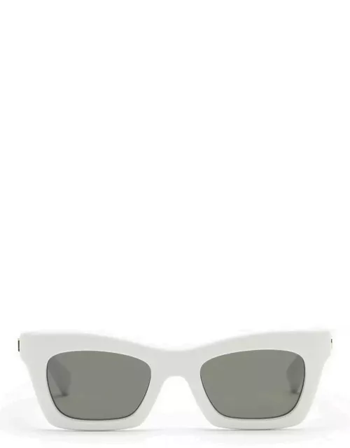 White acetate rectangular sunglasse