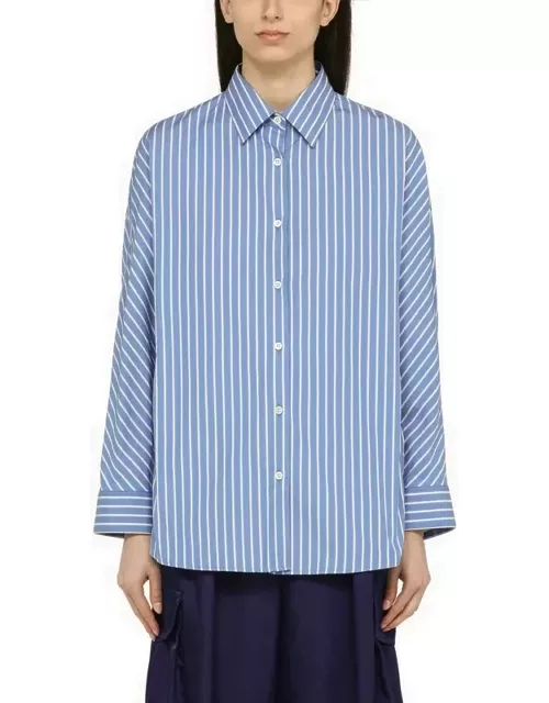 Light blue shirt with white cotton stripe