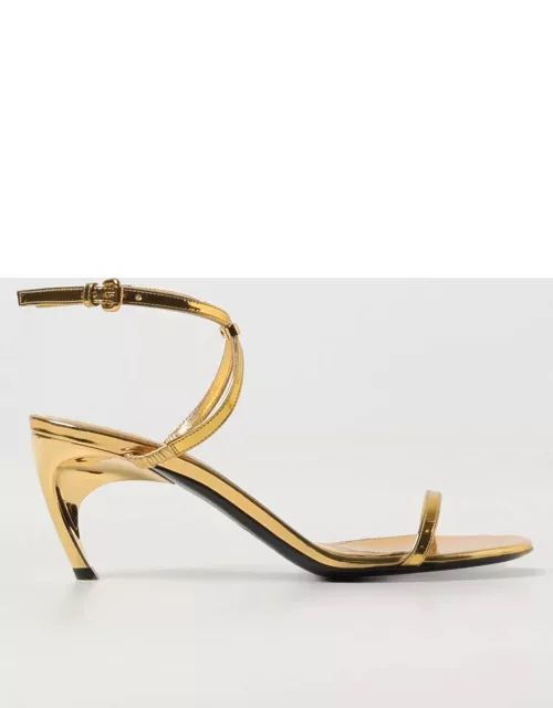 Heeled Sandals ALEXANDER MCQUEEN Woman colour Gold