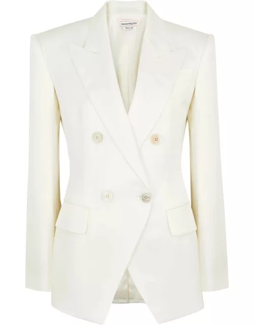 Alexander Mcqueen Double-breasted Twill Blazer - Ivory - 44 (UK12 / M)