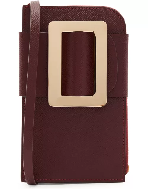Boyy Buckle Leather Phone Cross-body bag - Burgundy