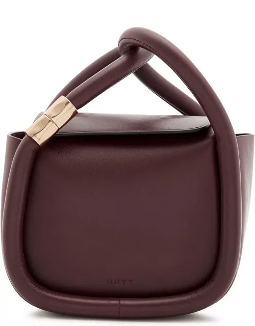 Boyy Wonton Charm Leather top Handle bag - Burgundy