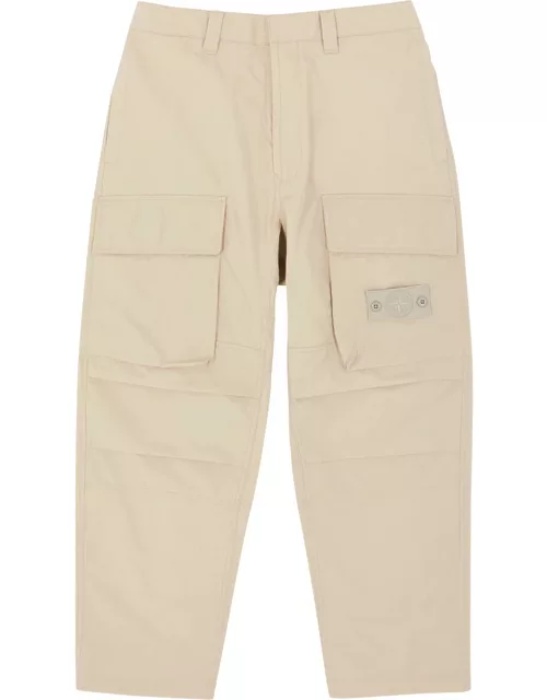 Stone Island Ghost Wide-leg Cotton Cargo Trousers - Beige - W30 (W30 / S)