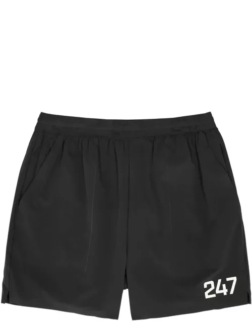 Represent 247 Printed Stretch-nylon Shorts - Black