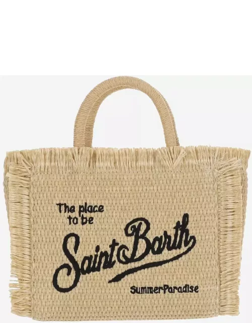 MC2 Saint Barth Straw Tote Bag With Logo