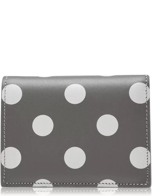 Comme Des Garcons Wallet Dots Printed Leather Wallet - Grey