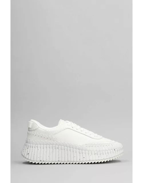 Chloé Nama Sneakers In White Leather