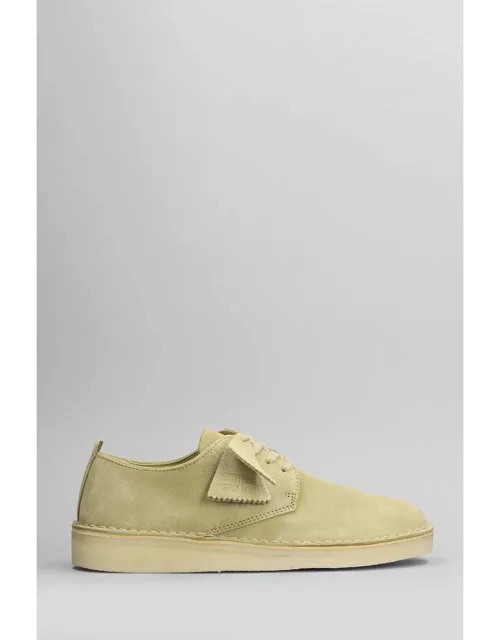 Clarks Coal London Lace Up Shoes In Khaki Suede