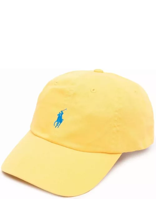 Ralph Lauren Yellow Baseball Hat With Contrasting Pony