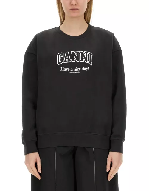 Ganni Sweatshirt With Logo