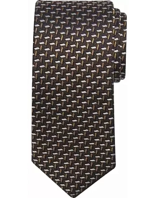 Joseph Abboud Men's Narrow Micro-Pattern Tie Brown