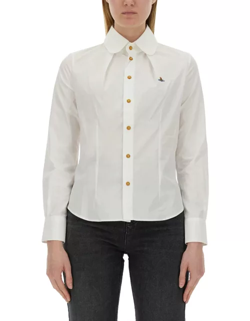 vivienne westwood shirt with orb embroidery