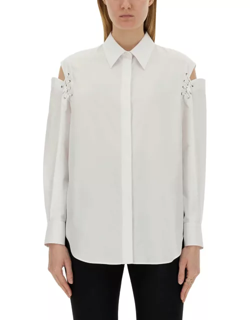 alexander mcqueen cocoon shirt with cut-out detail
