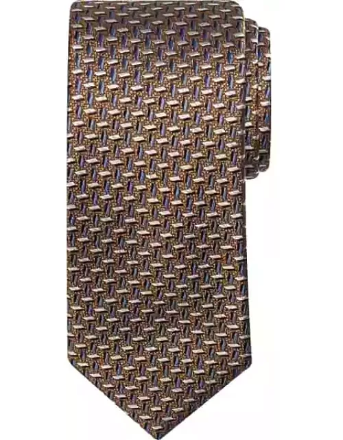 Joseph Abboud Men's Narrow Micro-Pattern Tie Gold