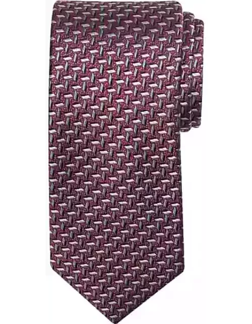Joseph Abboud Men's Narrow Micro-Pattern Tie Pink