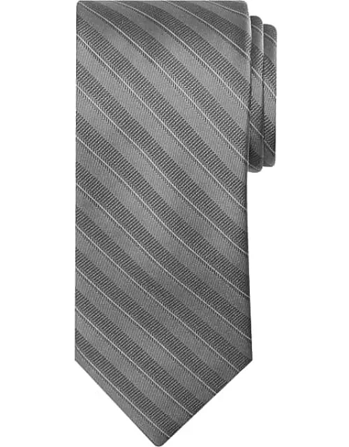 Awearness Kenneth Cole Men's Narrow Modern Stripe Tie Charcoa