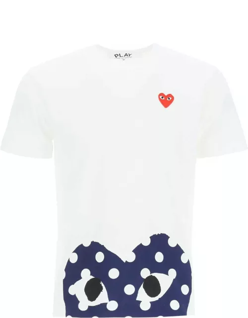 COMME DES GARCONS PLAY heart polka dot t-shirt