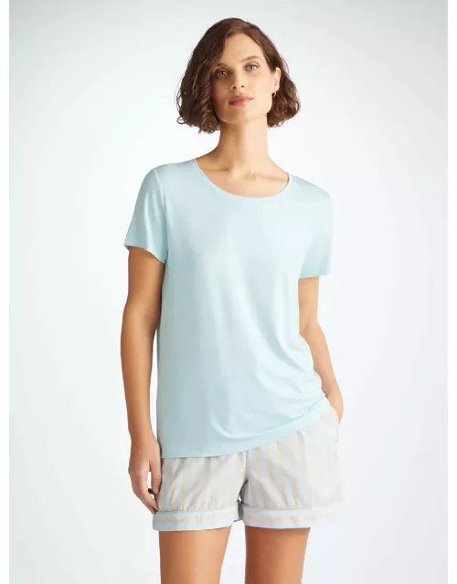 Derek Rose Women's T-Shirt Lara Micro Modal Stretch Ice Blue