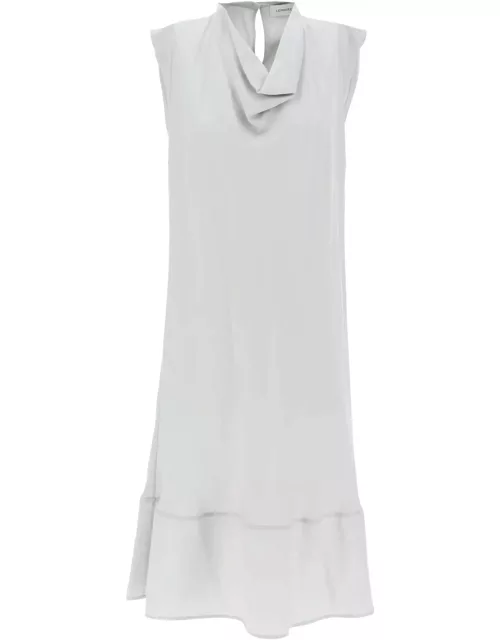 LEMAIRE Midi dress with diagonal cut in