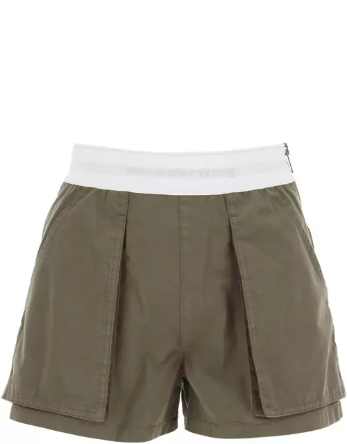 ALEXANDER WANG cargo shorts with elastic waistband