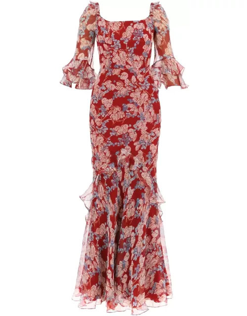 SALONI maxi dress tamara d in floral silk