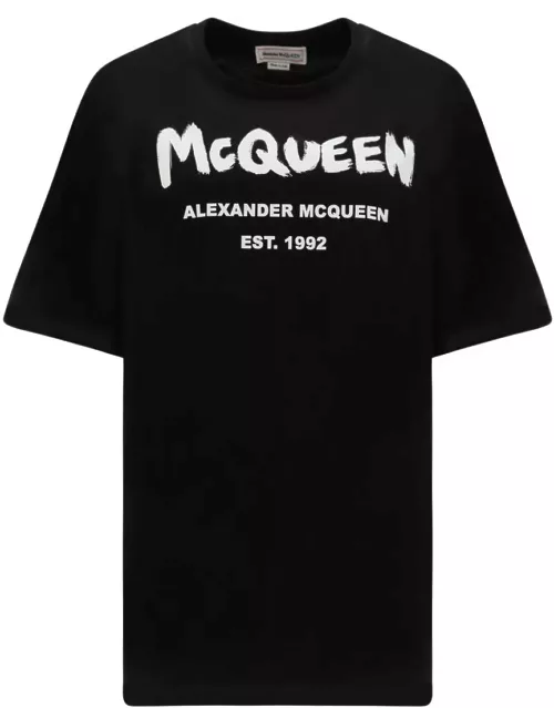 Alexander McQueen Graffito Logo Print T-shirt