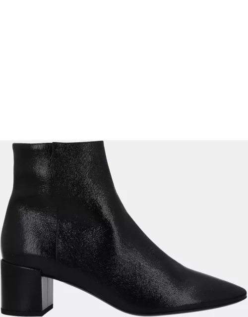 Saint Laurent Leather Block Heel Ankle boots