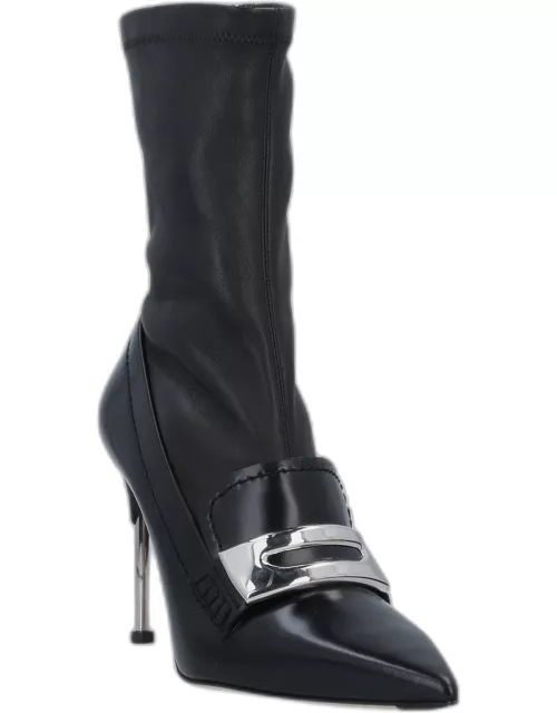 Alexander Mcqueen Leather Ankle Boots 38
