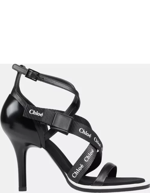 Chloe Leather Ankle Strap Sandals