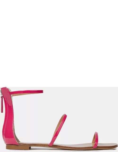 Giuseppe Zanotti Pink Patent Leather Flat Sandal