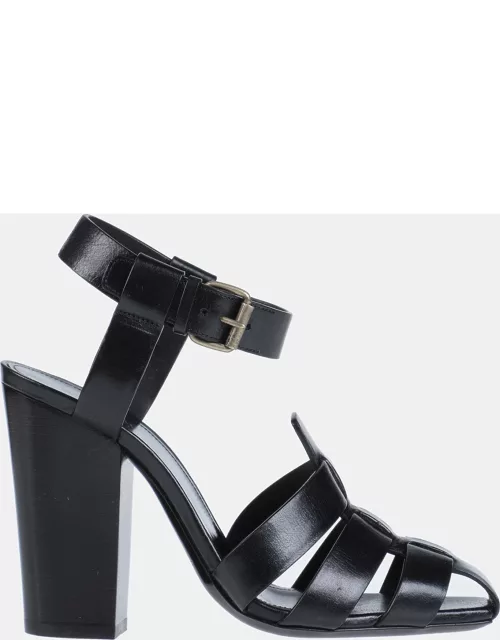 Saint Laurent Leather Ankle Strap Sandal