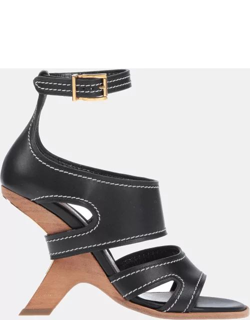 Alexander McQueen Leather Ankle Strap Sandal