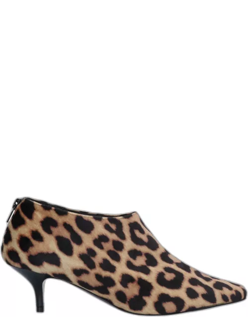 Stella Mccartney Leopard Print Velvet Ankle Boot