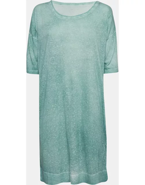Zadig & Voltaire Mint Green Overdye Lace Knit Mini Dress