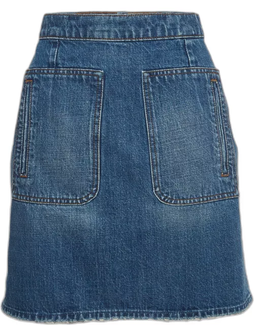 Zadig & Voltaire Blue Denim Juny Bleu Mini Skirt
