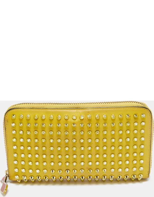 Christian Louboutin Yellow Leather Panettone Continental Wallet