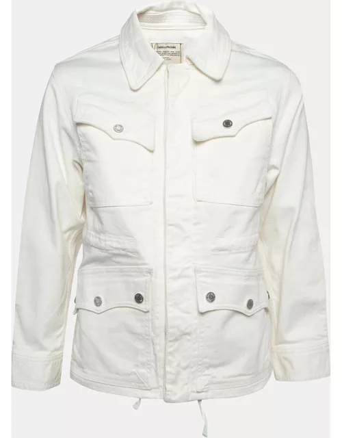 Zadig & Voltaire White Kimi Cotton Drill Denim Jacket